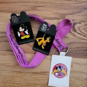 Disney Lanyard and Pins